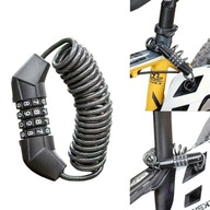 ZAPIĘCIE ROWEROWE SZYFR ROCKBROS 1,5M 4-CYFROWY ODPORNE KOMPAKTOWE NA KOD