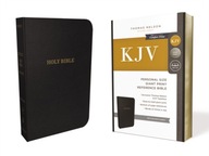 KJV, Reference Bible, Personal Size Giant Print, Bonded Leather, Black, Red