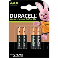 4x AKUMULATORKI Baterie DURACELL R03 AAA 900mAh