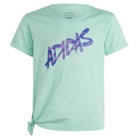 ADIDAS DANCE KNOTTED TEE GIRLS JR (140) Koszulka Dziecięce Zielony