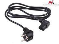 Kabel kątowy 3 pin 1,5M wtyk EU Maclean MCTV-802 komplet 10 szt.