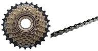 SHIMANO MF-TZ500 7 RZ WOLNOBIEG+ŁAŃCUCH CN-HG40