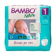 Bambo Nature 1 Newborn 2-4kg Pieluszki, 22 szt.