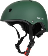 Регульований шолом для скейтбордингу, самоката, BMX - зелений - розмір S