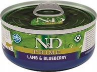 FARMINA N&D Cat Prime lamb blueberry karma mokra dla kota z jagnięciną 70g