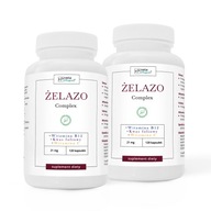 Železo Complex CHELAT + Vitamíny B12, B9, C 2x120