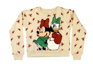 Bluza dziecięce dziewczęca DISNEY Myszka Minnie Daisy r. 8/10 Brokat Nadruk