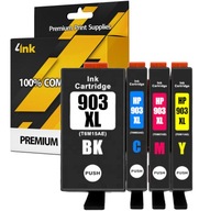 4× Atrament 4INK Tusze-903XL-do-Office-Jet-6950-6960-6970-XL pre HP čierna (black), červená (magenta), modrá (cyan), žltá (yellow)