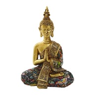 Posąg Buddy z żywicy Siedzące figurki Zen StyleC