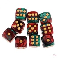 40 Pieces Translucent Six Sided D6 Game Dice Set