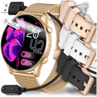 Smartwatch Zegarek Damski Wodooporny PL Menu Rozmowy Smart Watch 4 Paski