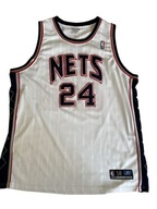 Reebok Richard Jefferson #24 New Jersey Nets Jersey Męskie Dorosłych Białe