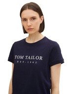 Tom Tailor T-shirt With A Print - Navy Midnight Bl