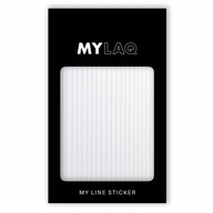 MYLAQ samolepky na nechty White Line Sticker