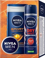NIVEA MEN Sport Box Zestaw kosmetyków żel + krem + antyperspirant PREZENT