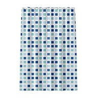 Zasłona prysznicowa 150x180cm niebiesko zielone kwadraty PEVA