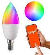 KANLUX Inteligentna Żarówka LED WiFi RGB Świeczka 4,9W E14 SMART LIFE TUYA