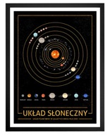 PLAKAT A3 W RAMIE UKŁAD SŁONECZNY KOSMOS PLANETY