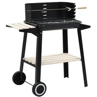 [OUTLET] GRILL WĘGLOWY OGRODOWY WÓZEK CZARNY BBQ BARBECUE 54X34X85,5CM