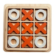 Drewniana tablica gry w kółko i krzyżyk Gry
