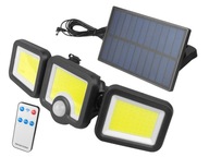 Lampa solarna 3x COB regulowana kabel 4m pilot