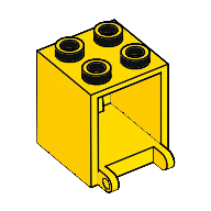 LEGO 4345 4169161 skrzynia pojemnik box żółty