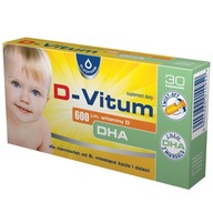 D-Vitum 600 j.m. witamina D DHA, 30 kapsułek