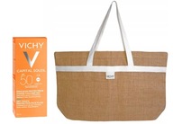 VICHY CAPITAL SOLEIL 50+ Krem matujący 50 ml + Torba plażowa