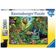 Puzzle XXL 200 elementów. Zwierzęta w dżungli