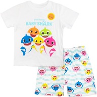 Detské letné pyžamo Detské bavlnené pyžamo KRÁTKY RUKÁV Baby Shark 92