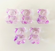 Medvedík prívesok haribo náramok náhrdelník crystal Purple 5 ks
