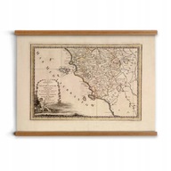 Plagát bez rámu 40x30cm Stará mapa Taliansko Toskánsko 1791