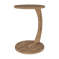 Bočný stolík Holeby s kolieskami vo vzhľade dreva