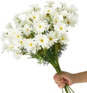 15 wiązek sztucznych kwiatów stokrotki, 53 cm wysokości, mała stokrotka, sz