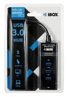 Hub IBOX USB 3.0 ČIERNY 4PORTY IUH3FB (4x USB 3.0; čierna farba)
