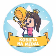 NAKLEJKI NA DZIEŃ KOBIET - KOBIETA NA MEDAL (x48)