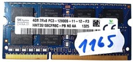 Pamięć RAM SODIMM DDR3 PC3-12800S 4GB Hynix 12