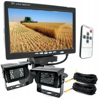 For car truck BUS tractor ZESTAW COFANIA Kamera z Monitorem 12/24V LCD 20M