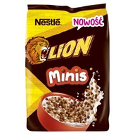 Nestlé Lion Minis Zbożowe kuleczki z czekoladą i pastą karmelową 400 g