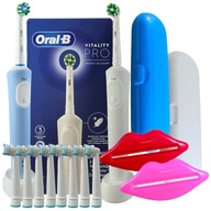 2x Szczoteczka Oral-B Vitality PRO Biała+Niebieska