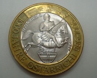 Moneta 50 szylingów Austria 1000 lat 1996 r. stan 1