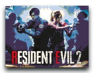 Resident Evil 2 - OBRAZ 60x40 plakat gra 5 7 6 4 3