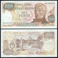 $ Argentyna 1000 PESOS P-304d UNC 1982