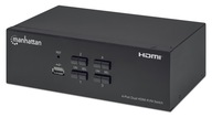 Manhattan Switch KVM HDMI/USB 4x1 Dual-Monitor, 4K*30Hz