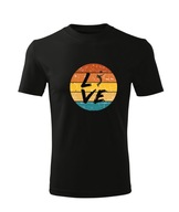 Koszulka T-shirt dziecięca D582 VOLLEYBALL LOVE SIATKÓWKA czarna rozm 110
