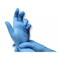 Rękawiczki nitrylowe bezpudrowe niebieskie L