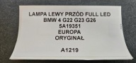 light left front FULL LED BMW 4 G22 G23 G26 original 5A19351