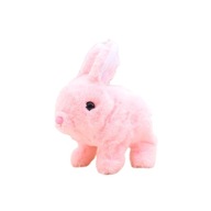 Interaktywna zabawka-królik pluszowy króliczek w kolorze różowym