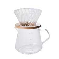 Tlakový a prepadový kávovar muyuauyuhu zalejte súpravu do kávovaru sklenená kanvica 6,9 W béžová/hnedá