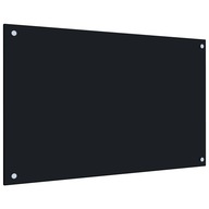 Kuchynský panel čierny 80x50 cm tvrdené sklo